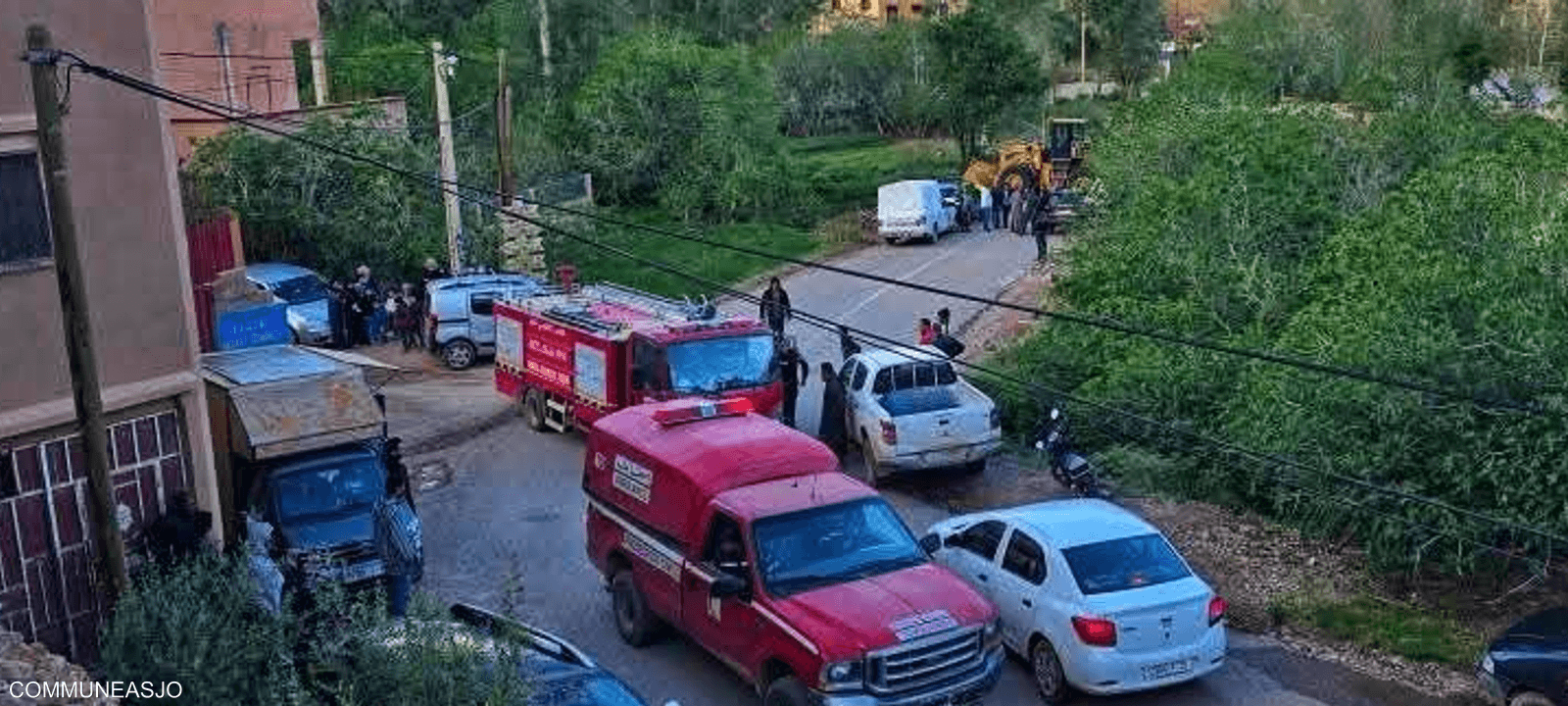 لم تتمكن السيدة من الوصول إلى المستشفى بسبب السيول