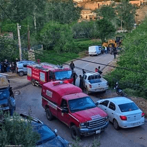 لم تتمكن السيدة من الوصول إلى المستشفى بسبب السيول