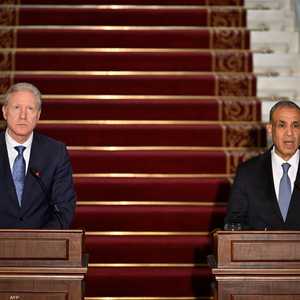 وزير الخارجية المصري ونظيره اللبناني في مؤتمر صحفي بالقاهرة