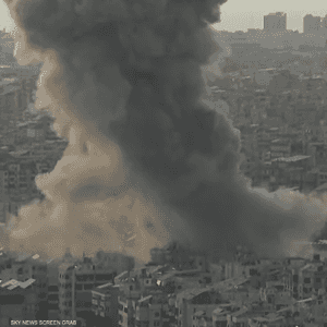 إسرائيل وجهت ضربة قوية لمبنى في منطقة الحدث في ضاحية بيروت