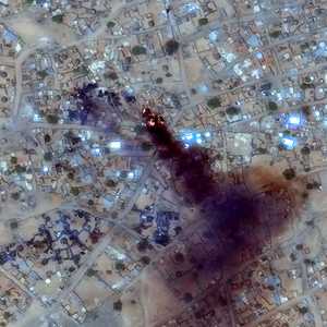 صورة جوية لمخيم زمزم للنازحين