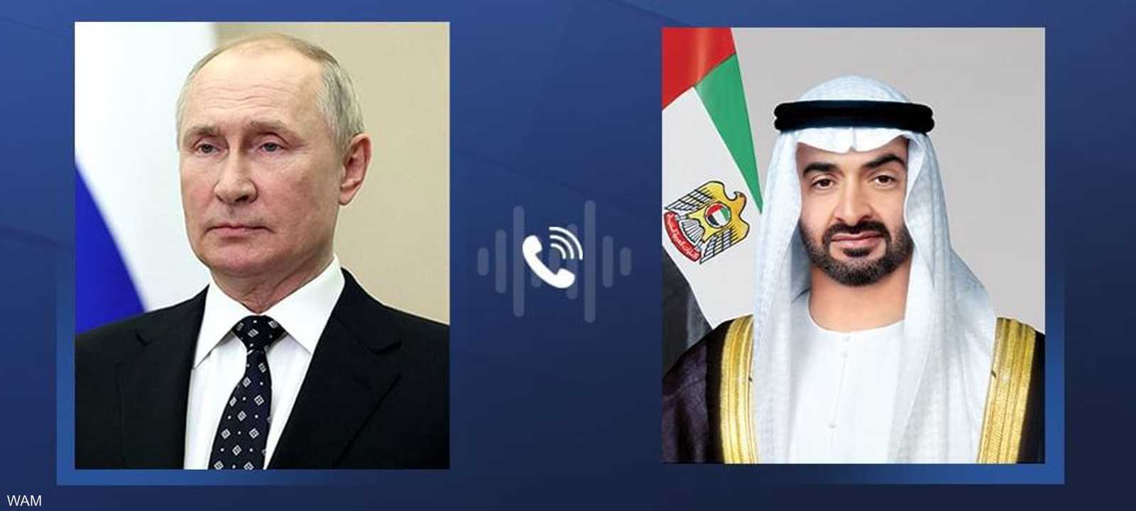 محمد بن زايد وبوتين يبحثان العلاقات الثنائية