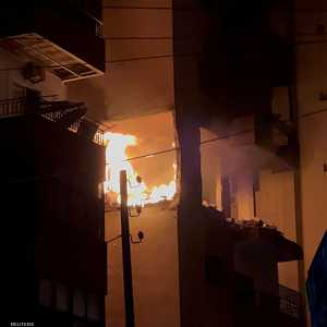 من آثار هجوم إسرائيلي سابق على لبنان استهدف قياديا من حماس