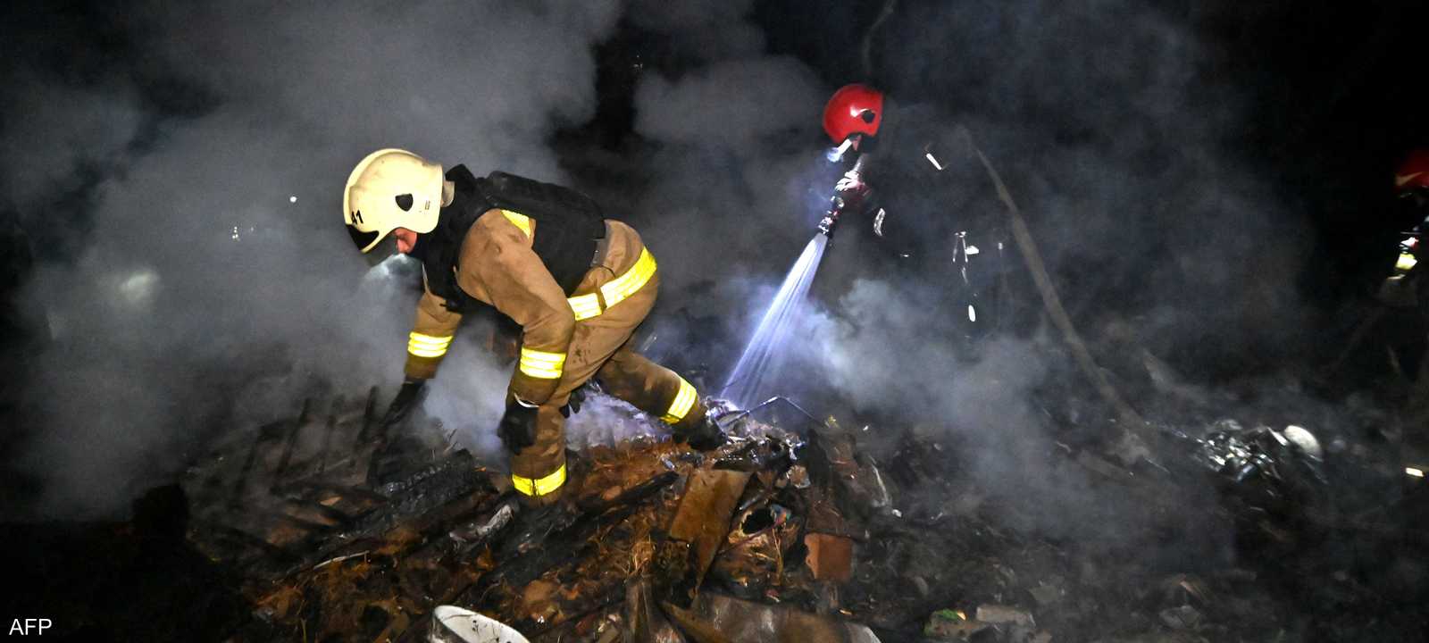 حطام الطائرات المسيرة المتساقطة أشعل حرائق