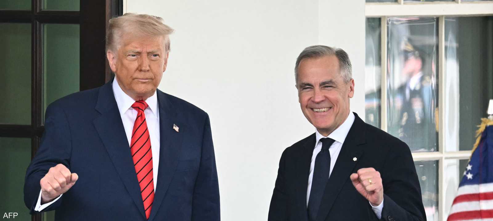 الرئيس الأميركي لدى استقباله رئيس وزراء كندا