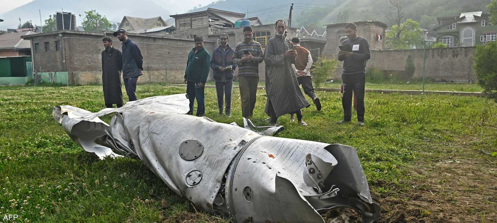 حطام طائرة في الشطر الهندي من كشمير