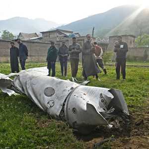حطام طائرة في الشطر الهندي من كشمير