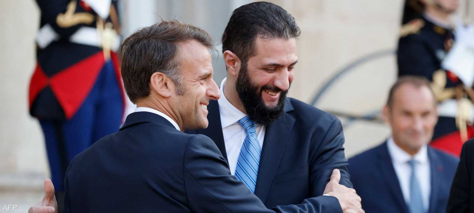 أحمد الشرع وإيمانويل ماكرون