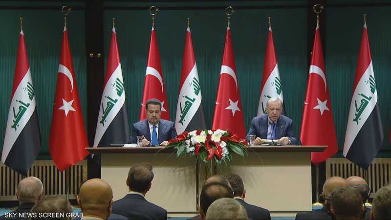 الرئيس التركي يبحث مع رئيس الوزراء العراقي عدة ملفات