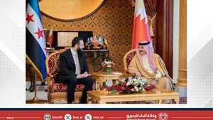 ملك البحرين لدى استقباله الرئيس السوري