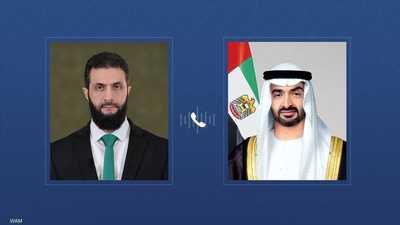 رئيس الإمارات يتلقى اتصالا هاتفياً من الرئيس السوري