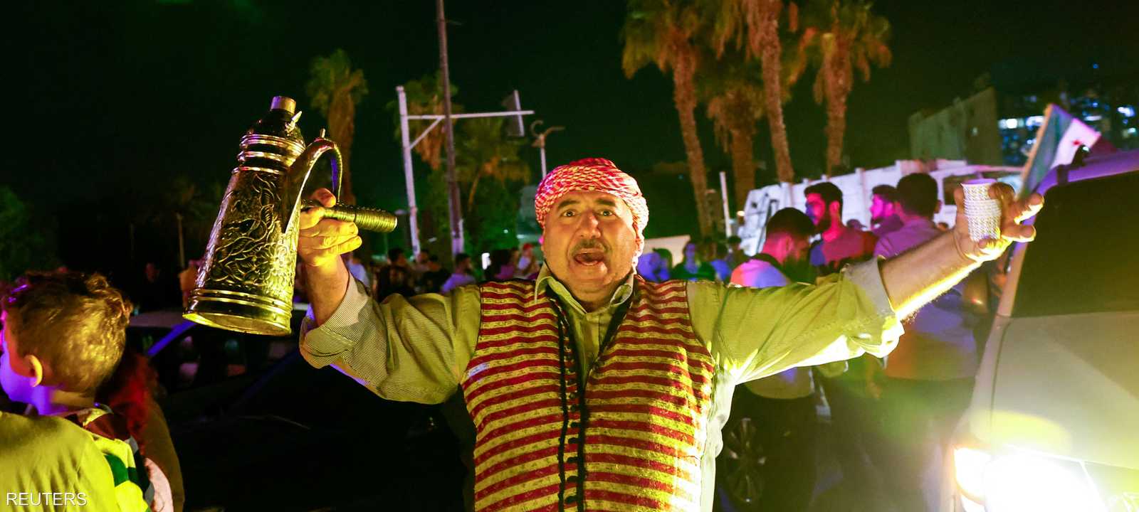 جانب من الاحتفالات في سوريا بعد القرار