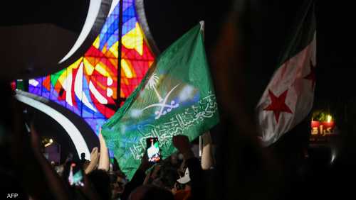 جانب من الاحتفالات في سوريا بعد القرار