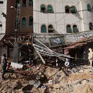 من آثار القصف الإسرائيلي على خان يونس