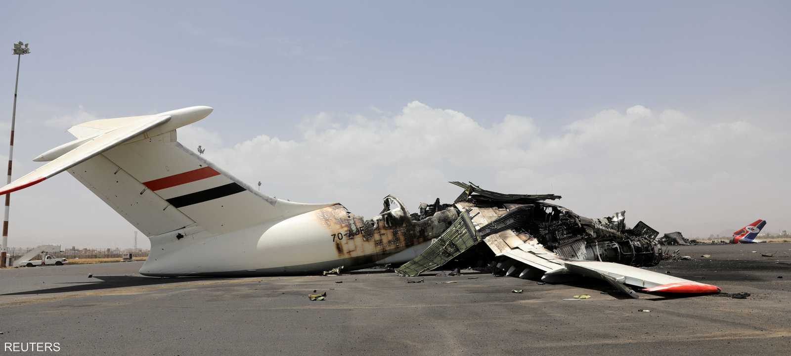 القصف الإسرائيلي دمر المطار بطائراته