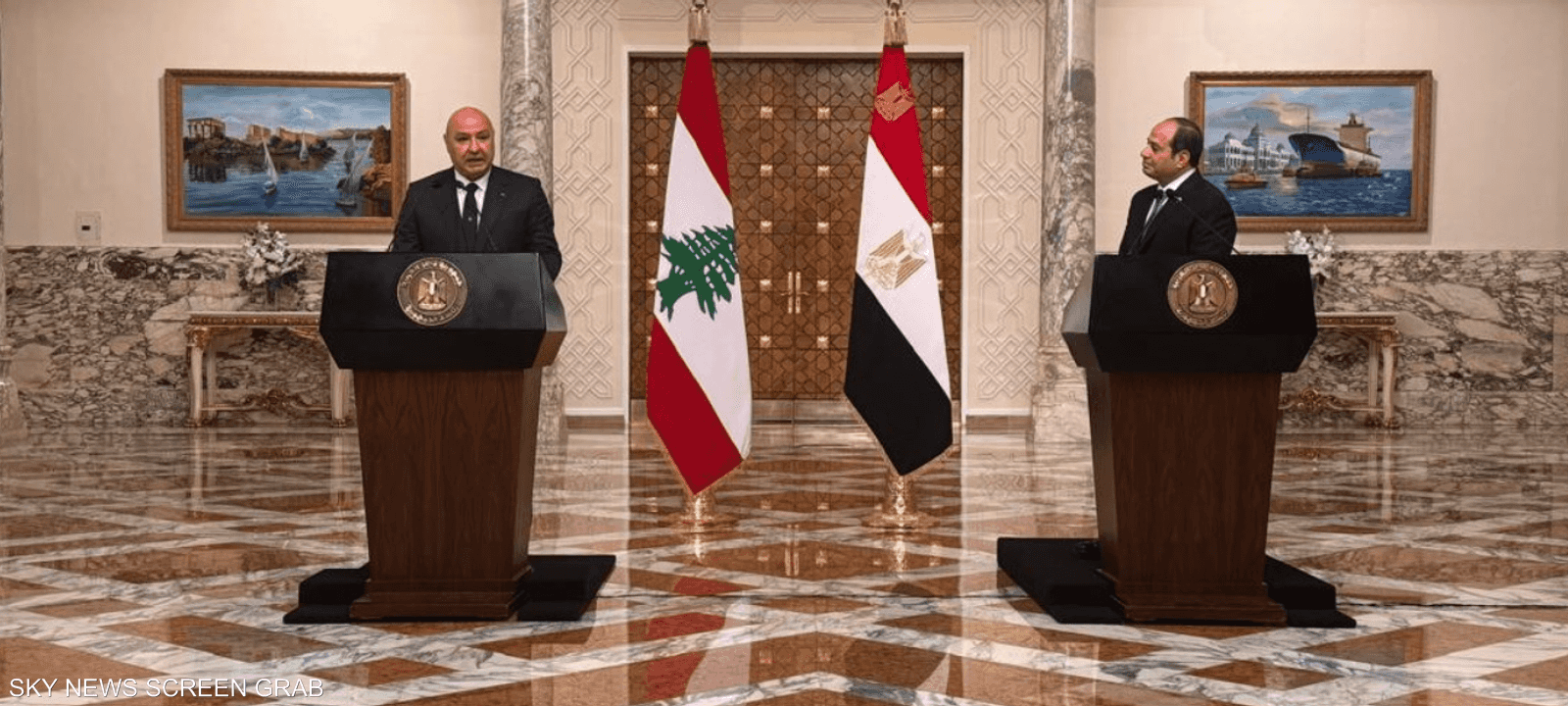 السيسي استقبل عون في القاهرة