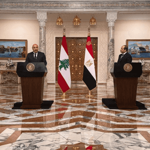 السيسي استقبل عون في القاهرة