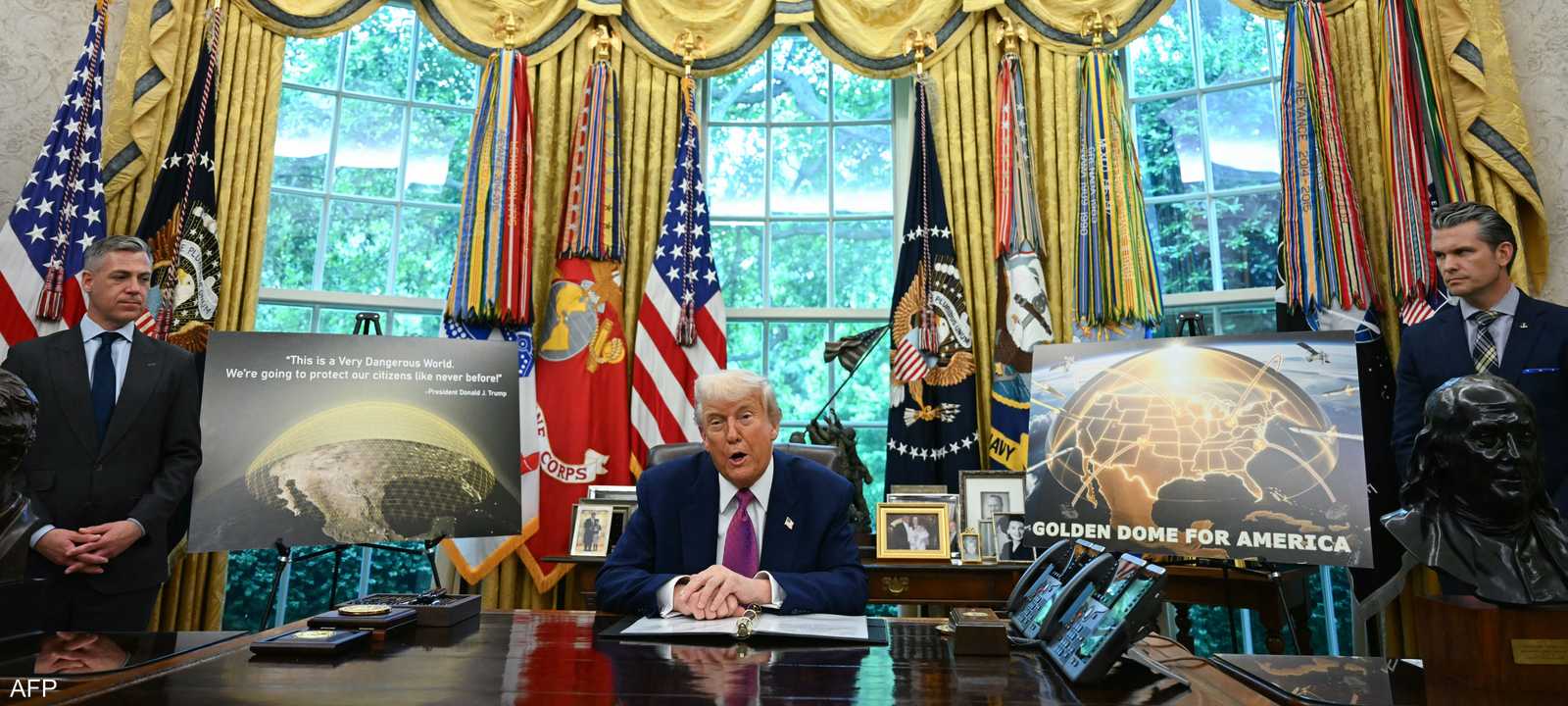 ترامب كشف عن نظام القبة الذهبية