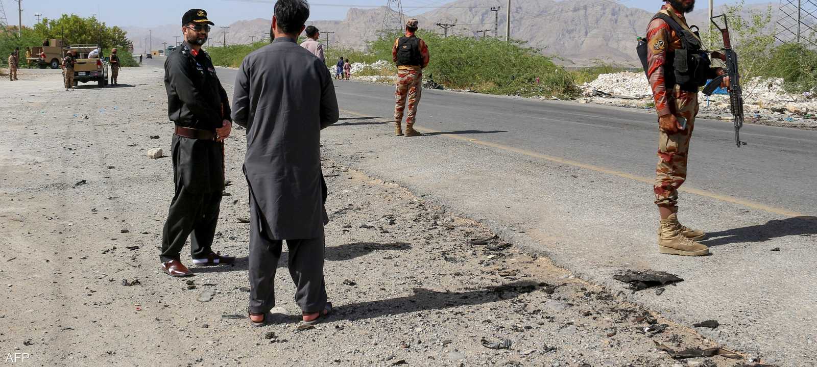 موقع تفجير الحافلة المدرسية في بلوشستان