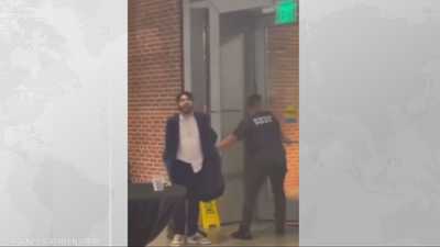 مقطع متداول لعملية القبض على منفذ الهجوم على المتحف اليهودي
