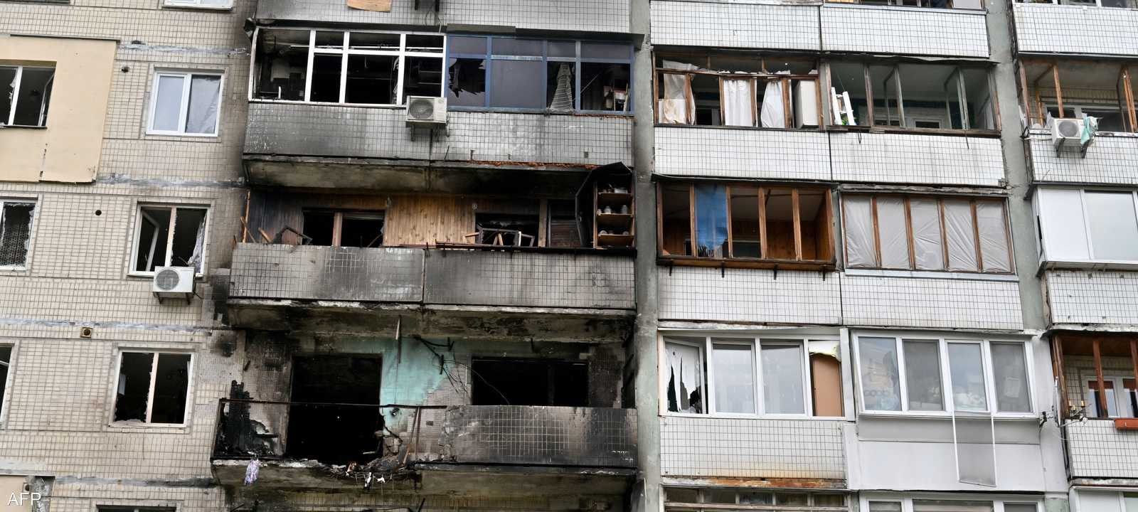 من هجوم سابق بالمسيرات الروسية على كييف