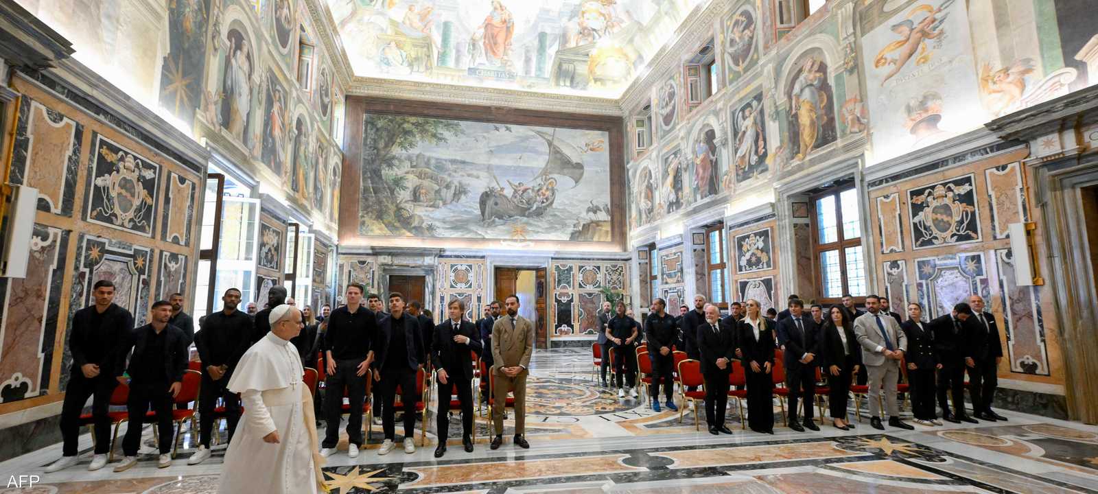 خلال استقبال البابا لبطل الدوري الأوروبي