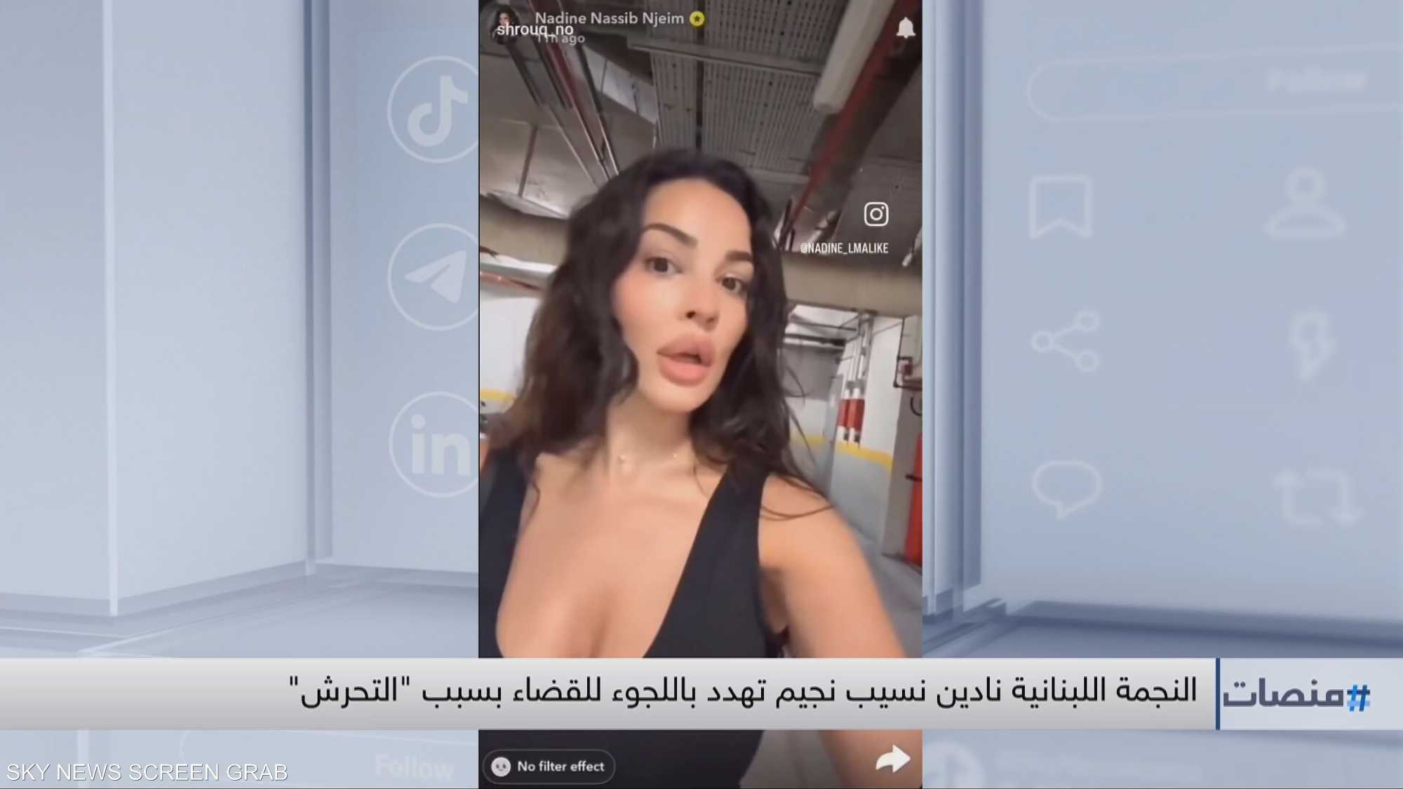 النجمة اللبنانية نادين نجيم تهدد باللجوء للقضاء بسبب التحرش