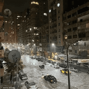 أمطار غزيرة شهدتها الإسكندرية ليل الجمعة السبت.