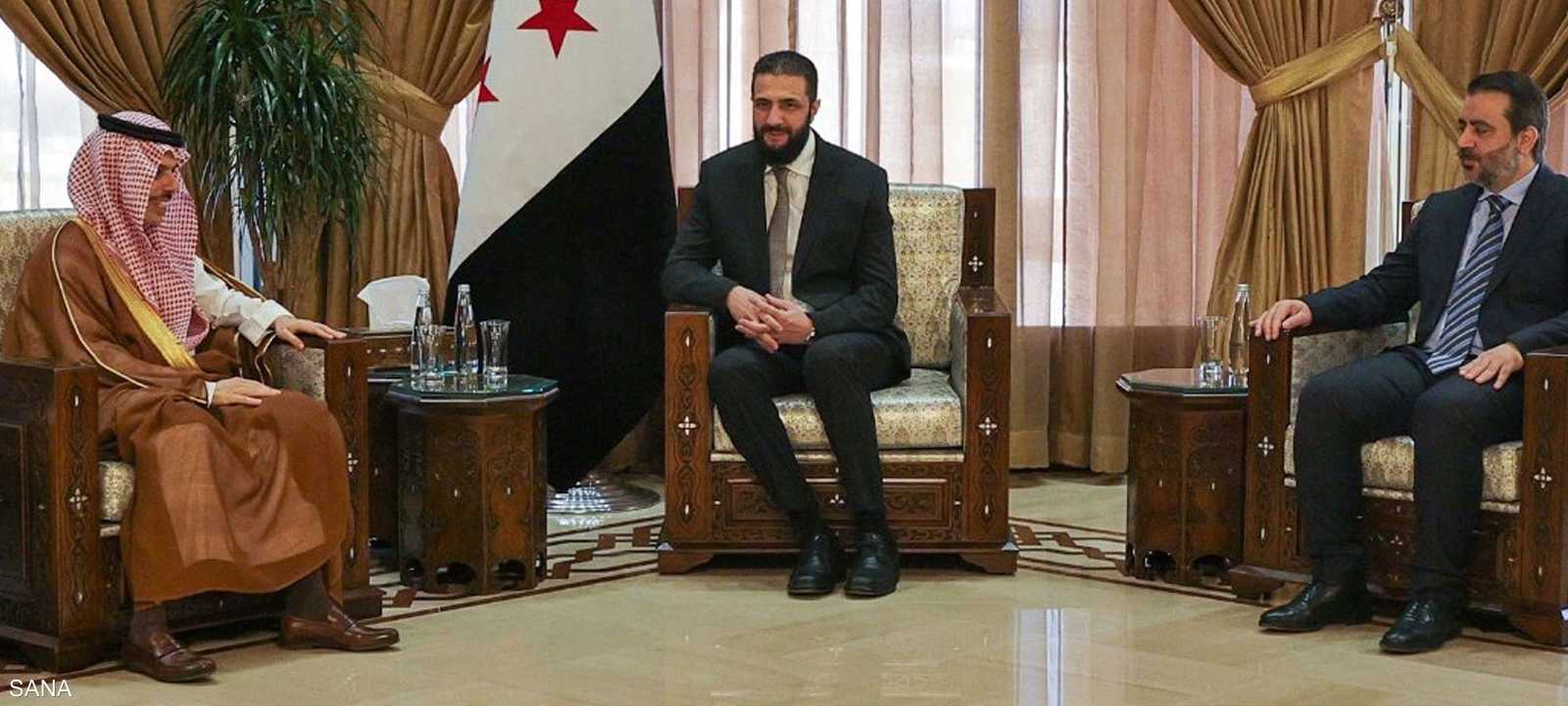 الشرع استقبل فيصل بن فرحان