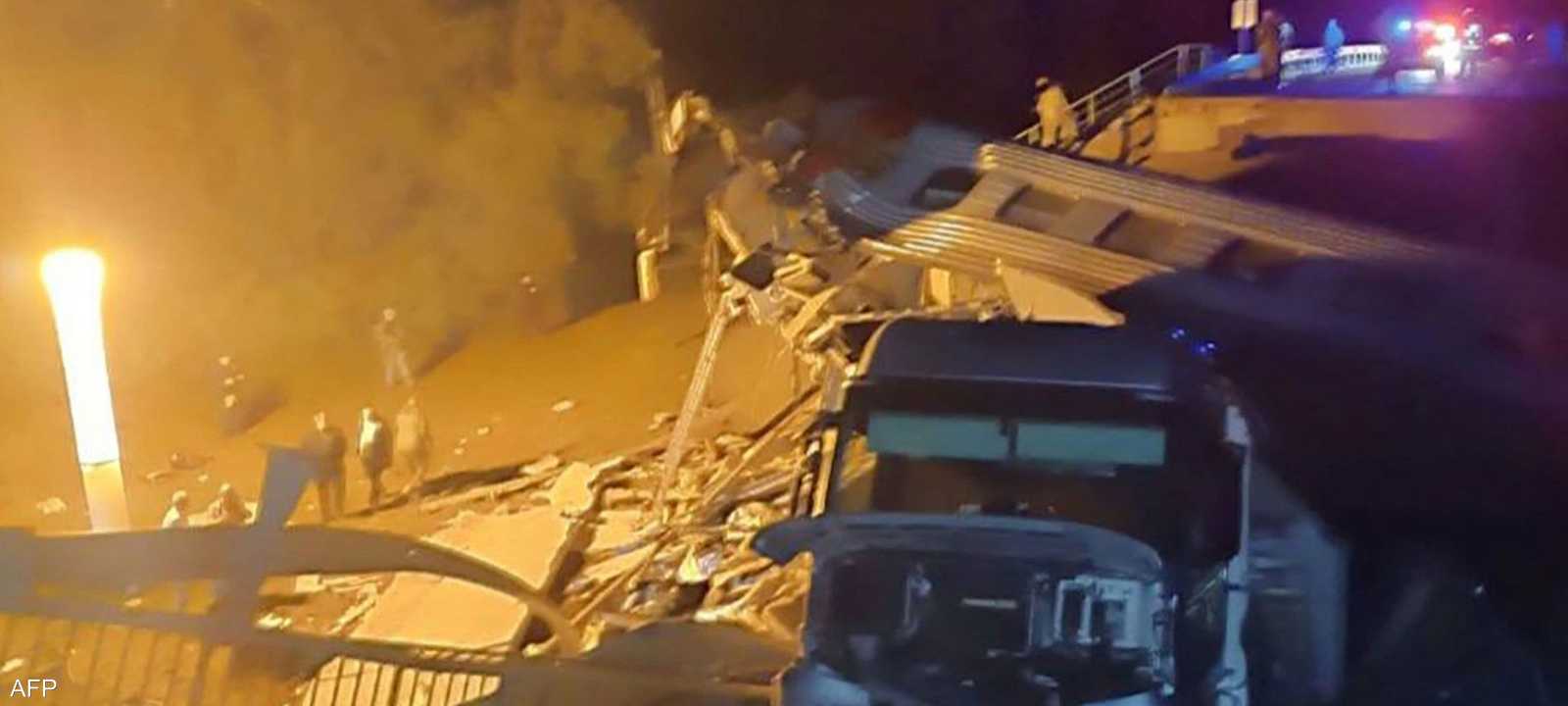 عدد مصابي الحادث ارتفع إلى 69 شخصا