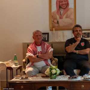 العاهل الأردني تابع مباراة منتخب بلاده الخميس