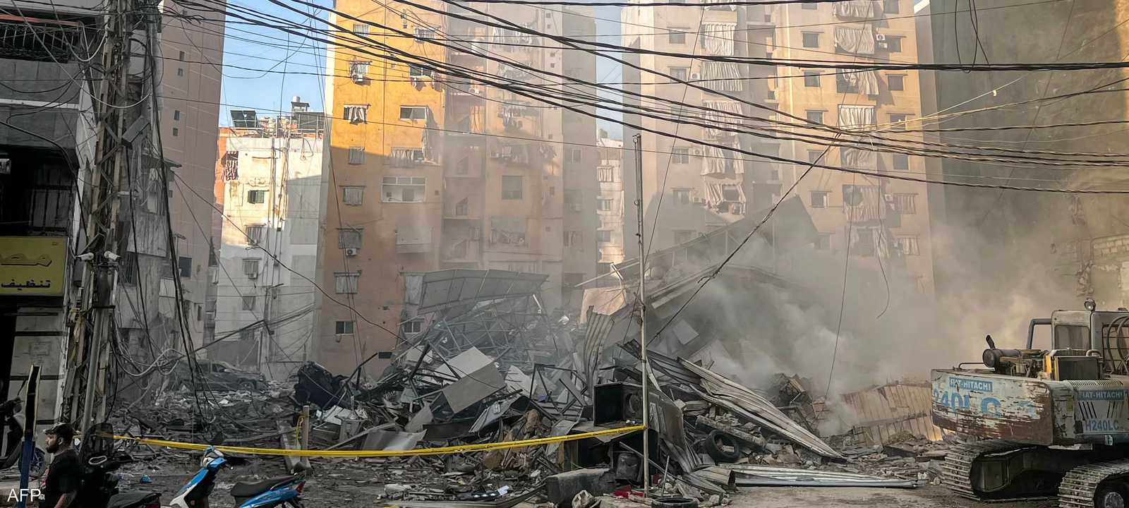 آثار الغارات الإسرائيلية على ضاحية بيروت الجنوبية