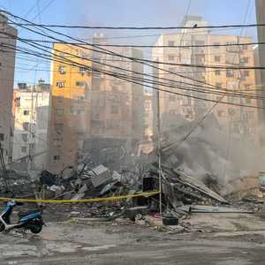 آثار الغارات الإسرائيلية على ضاحية بيروت الجنوبية