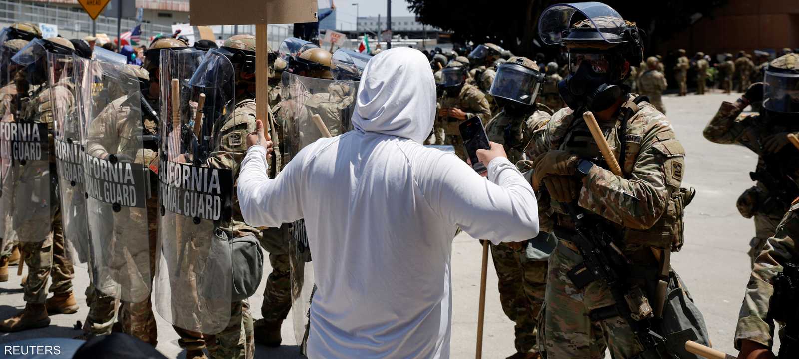 عناصر من الحرس الوطني في لوس أنجلوس