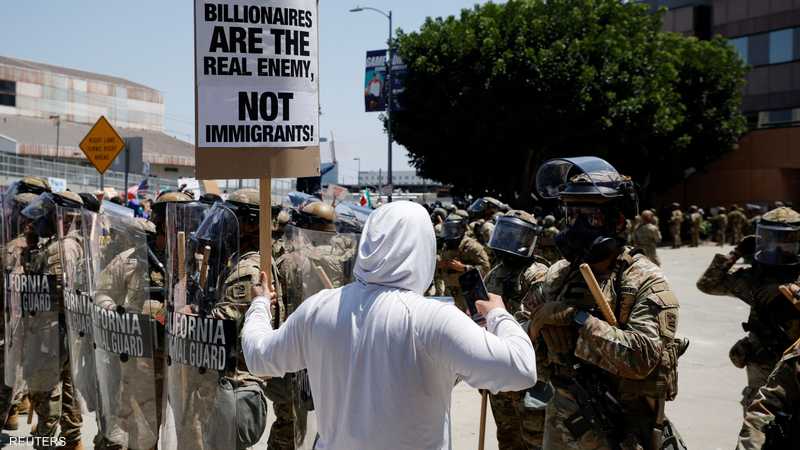 عناصر من الحرس الوطني في لوس أنجلوس