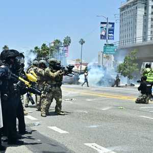 عناصر من الحرس الوطني في لوس أنجلوس