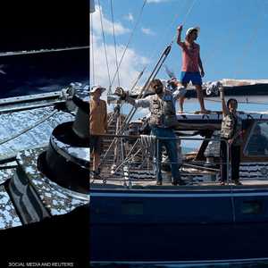 مسيرات ترش السفينة مادلين بمادة بيضاء