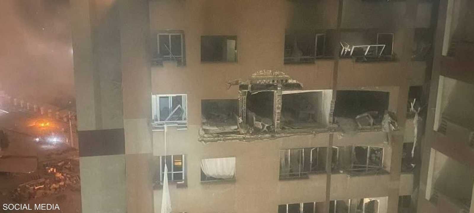 بناية في طهران تعرضت للهجوم الإسرائيلي