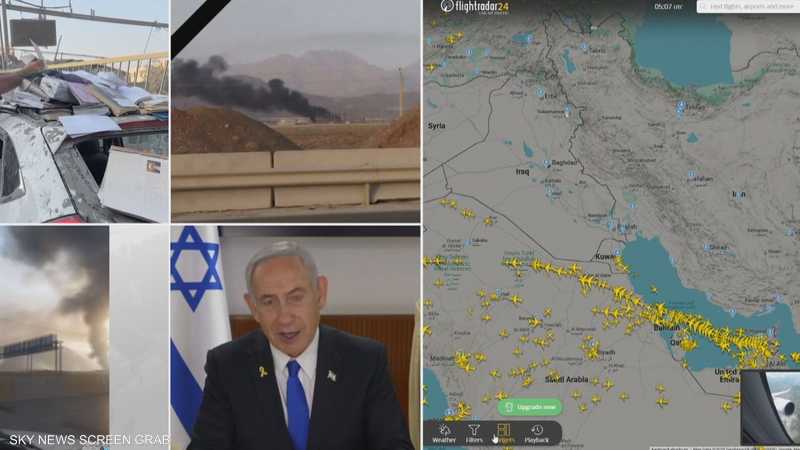 إسرائيل تنفذ 5 موجات قصف داخل العمق الإيراني