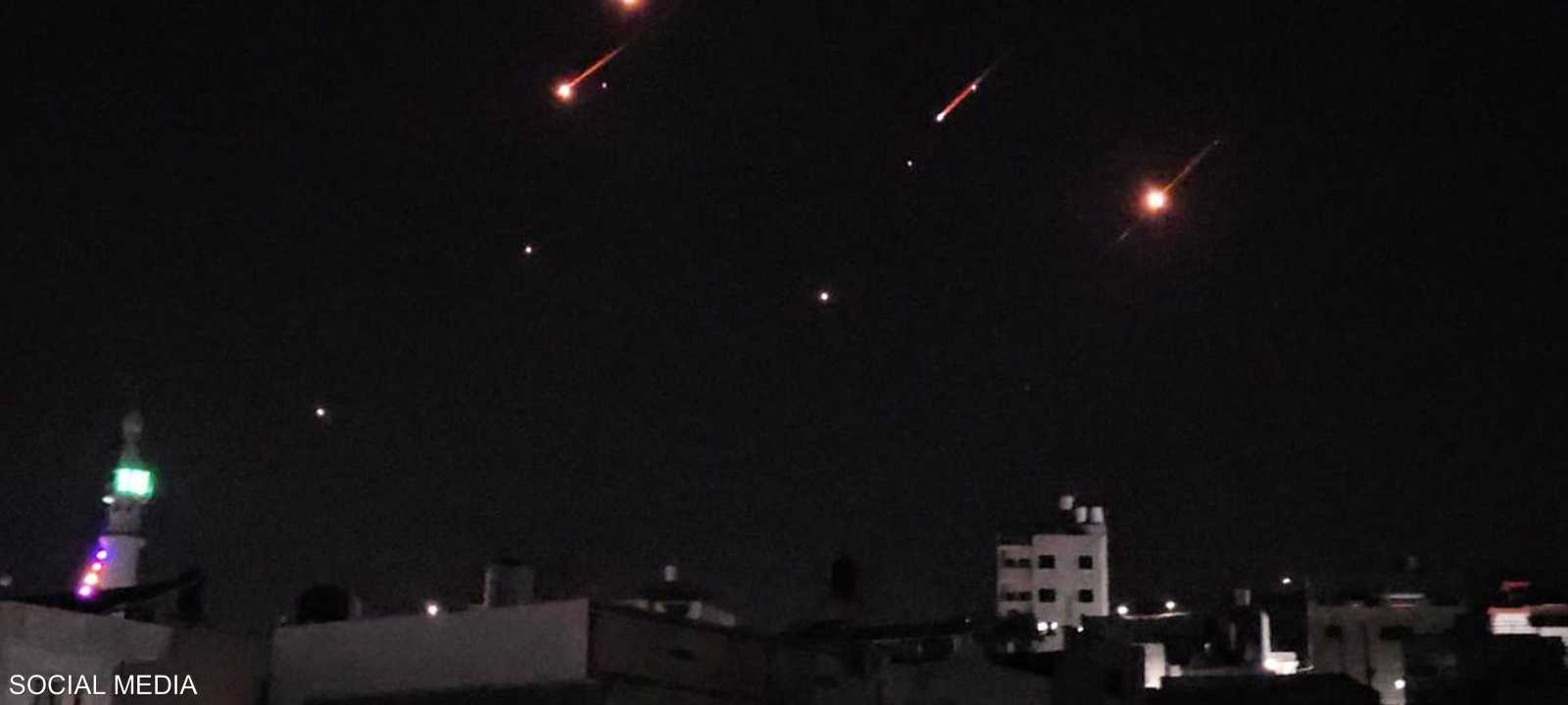 صواريخ فوق نابلس