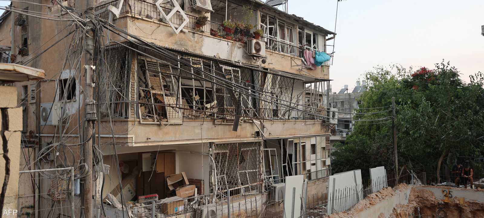 مبنى إسرائيلي مدمر جراء صواريخ إيران