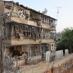 مبنى إسرائيلي مدمر جراء صواريخ إيران