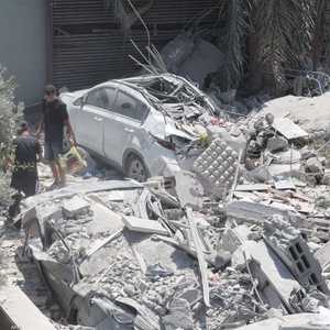 مبنى متضرر في مدينة بشمال إسرائيل