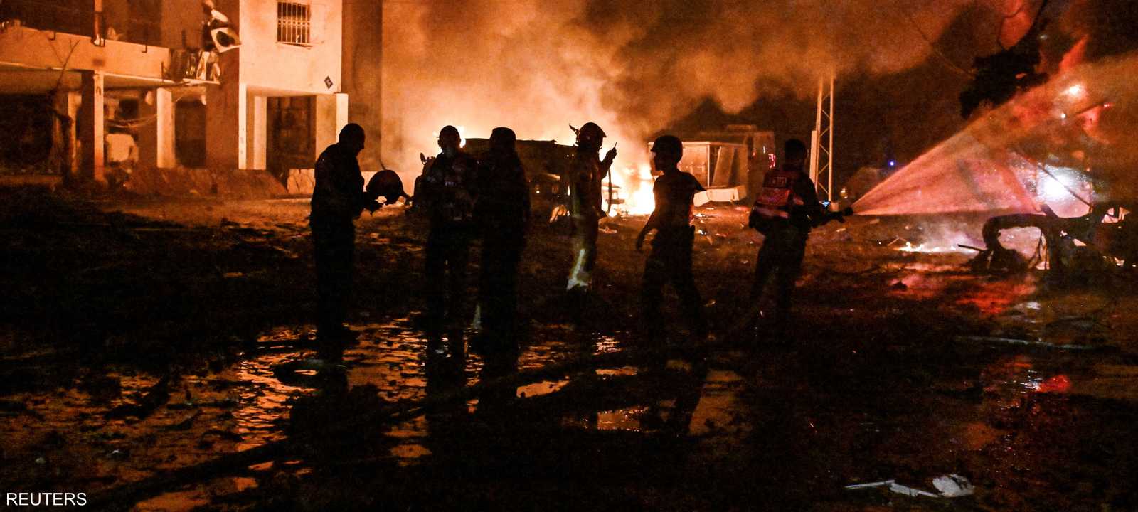 من آثار سقوط صاروخ إيراني على حيفا