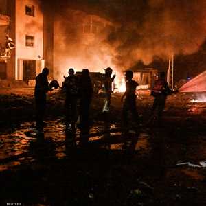 من آثار سقوط صاروخ إيراني على حيفا