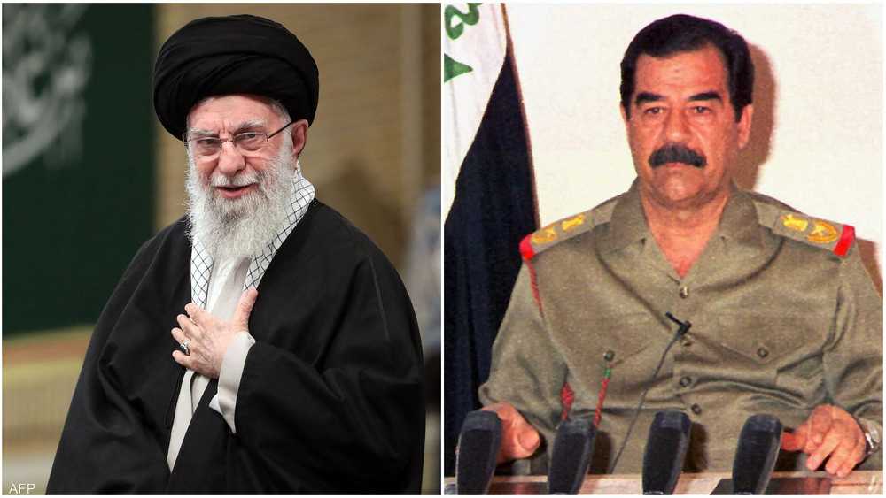 صدام حسين وعلي خامنئي