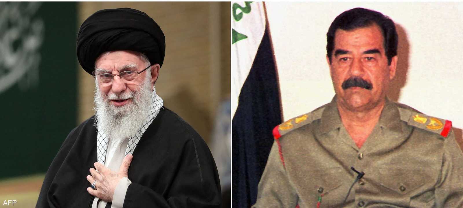 صدام حسين وعلي خامنئي