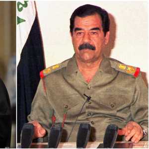 صدام حسين وعلي خامنئي