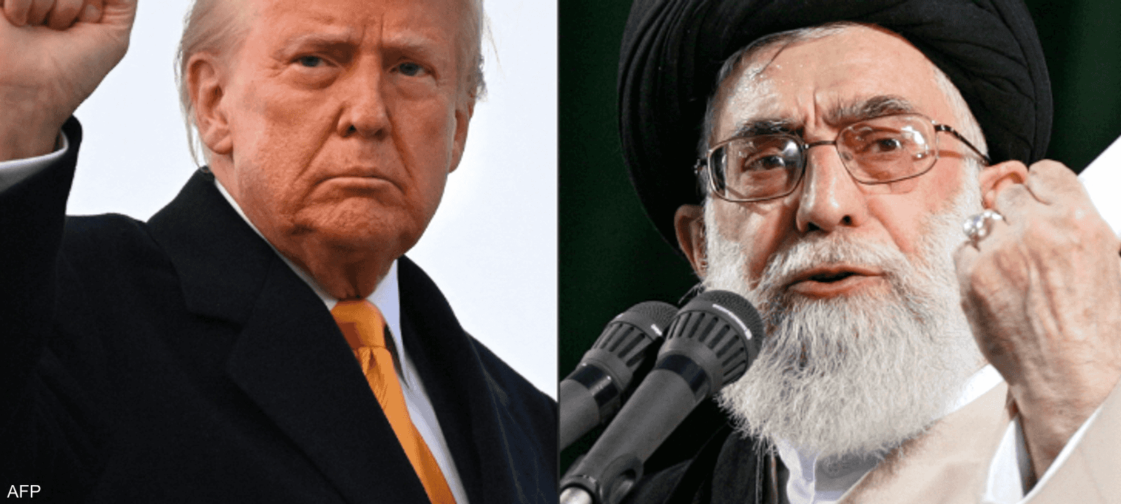 الرئيس الأميركي دونالد ترامب والمرشد الإيراني علي خامنئي