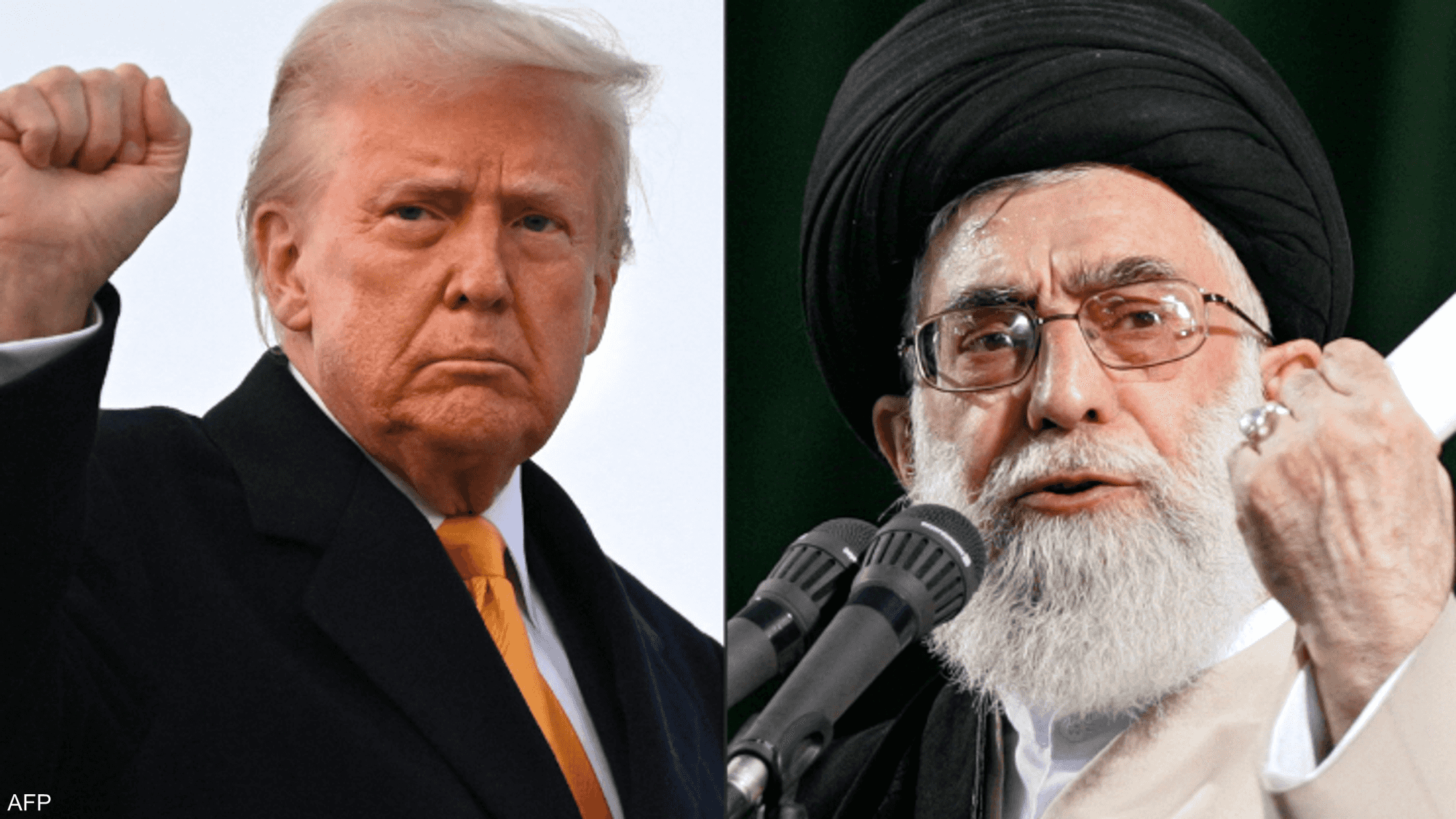 الرئيس الأميركي دونالد ترامب والمرشد الإيراني علي خامنئي